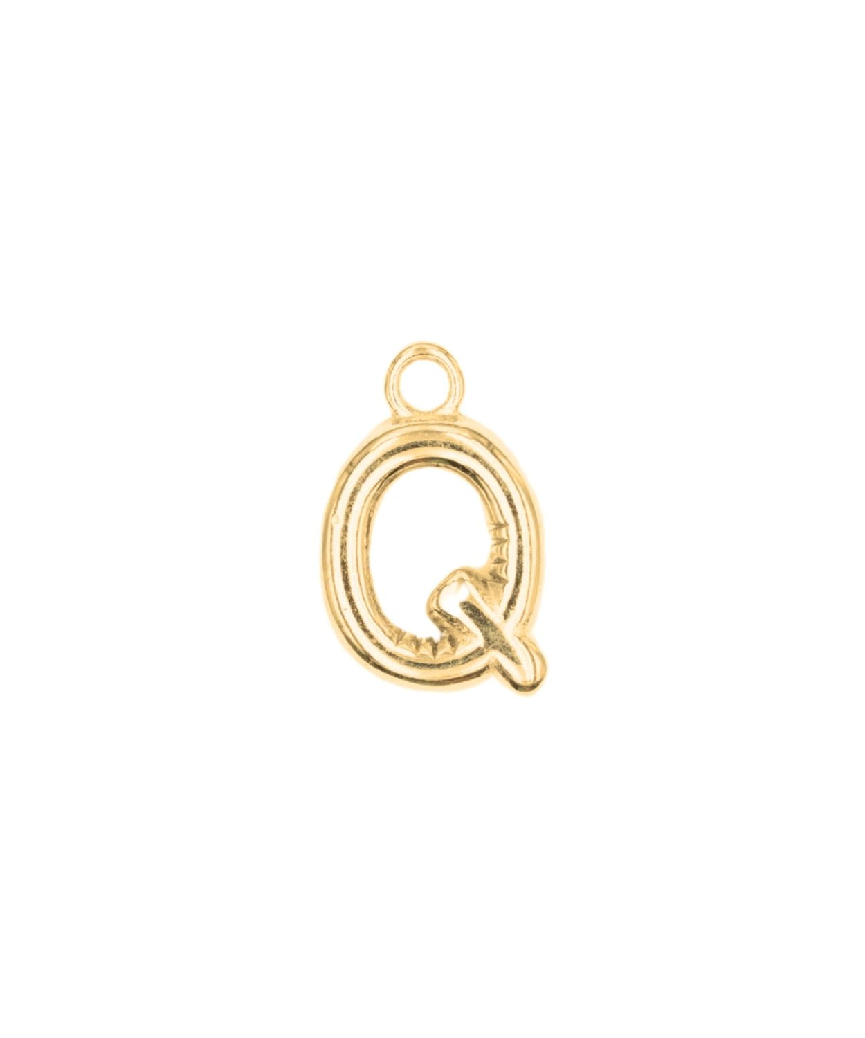 Pendentifs alphabet "ballon" A-Z 16.5x10mm - Doré