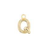 Pendentifs alphabet "ballon" A-Z 16.5x10mm - Doré