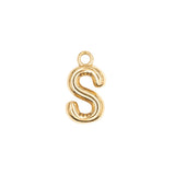 Pendentifs alphabet "ballon" A-Z 16.5x10mm - Doré