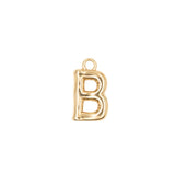 Pendentifs alphabet "ballon" A-Z 16.5x10mm - Doré