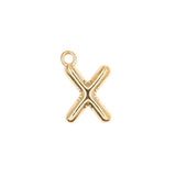 Pendentifs alphabet "ballon" A-Z 16.5x10mm - Doré