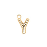 Pendentifs alphabet "ballon" A-Z 16.5x10mm - Doré
