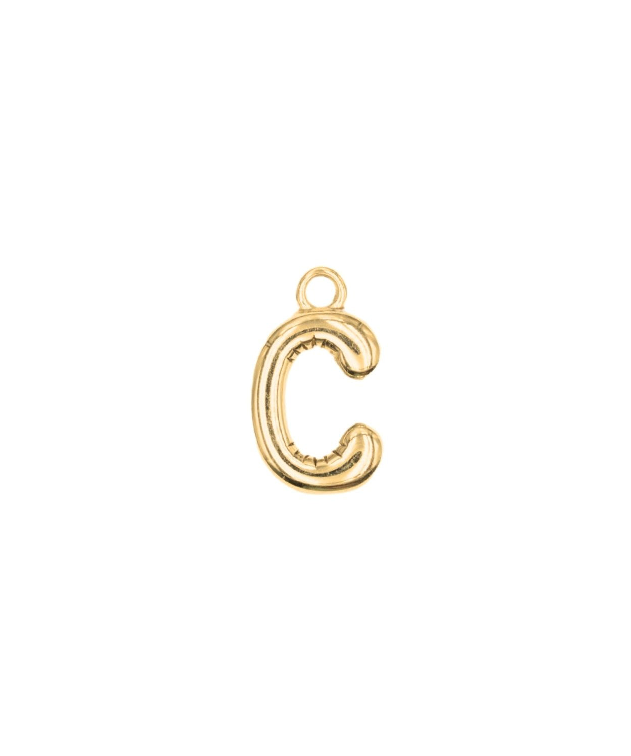 Pendentifs alphabet "ballon" A-Z 16.5x10mm - Doré