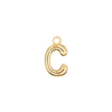 Pendentifs alphabet "ballon" A-Z 16.5x10mm - Doré