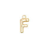 Pendentifs alphabet "ballon" A-Z 16.5x10mm - Doré