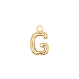 Pendentifs alphabet "ballon" A-Z 16.5x10mm - Doré
