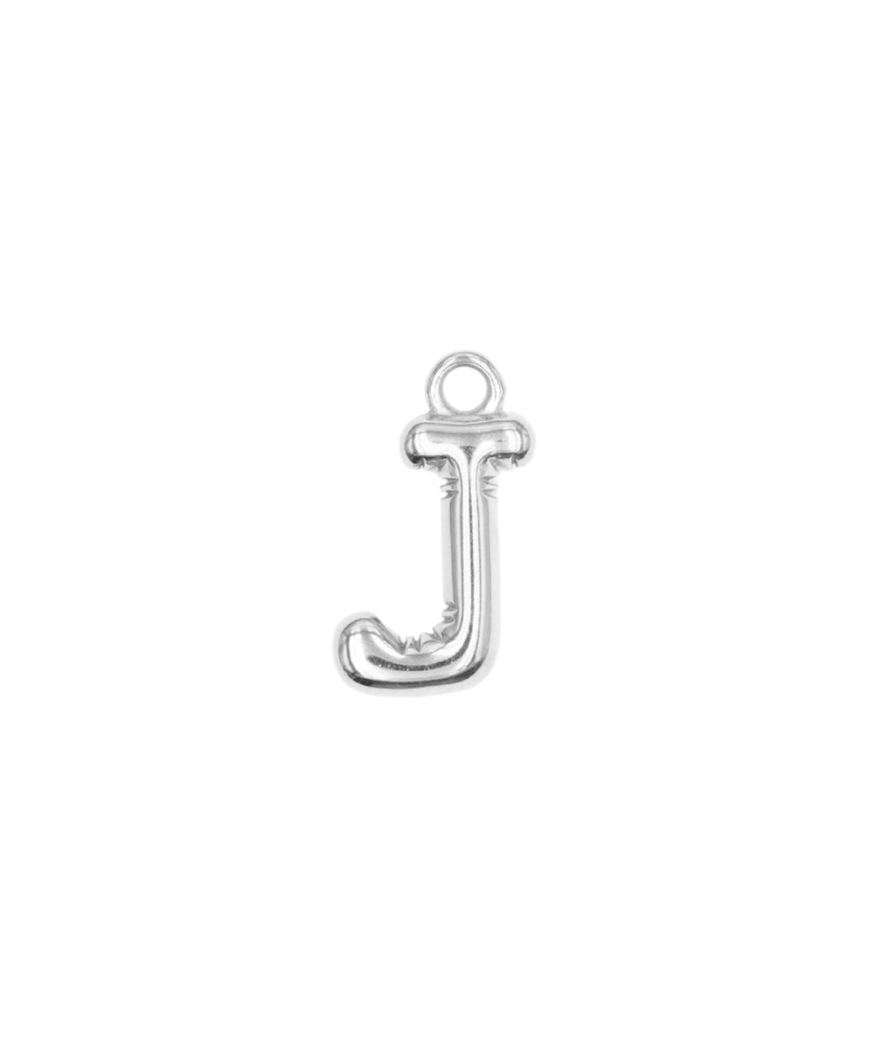 Pendentifs alphabet "ballon" A-Z 16.5x10mm - Rhodié