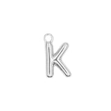 Pendentifs alphabet "ballon" A-Z 16.5x10mm - Rhodié