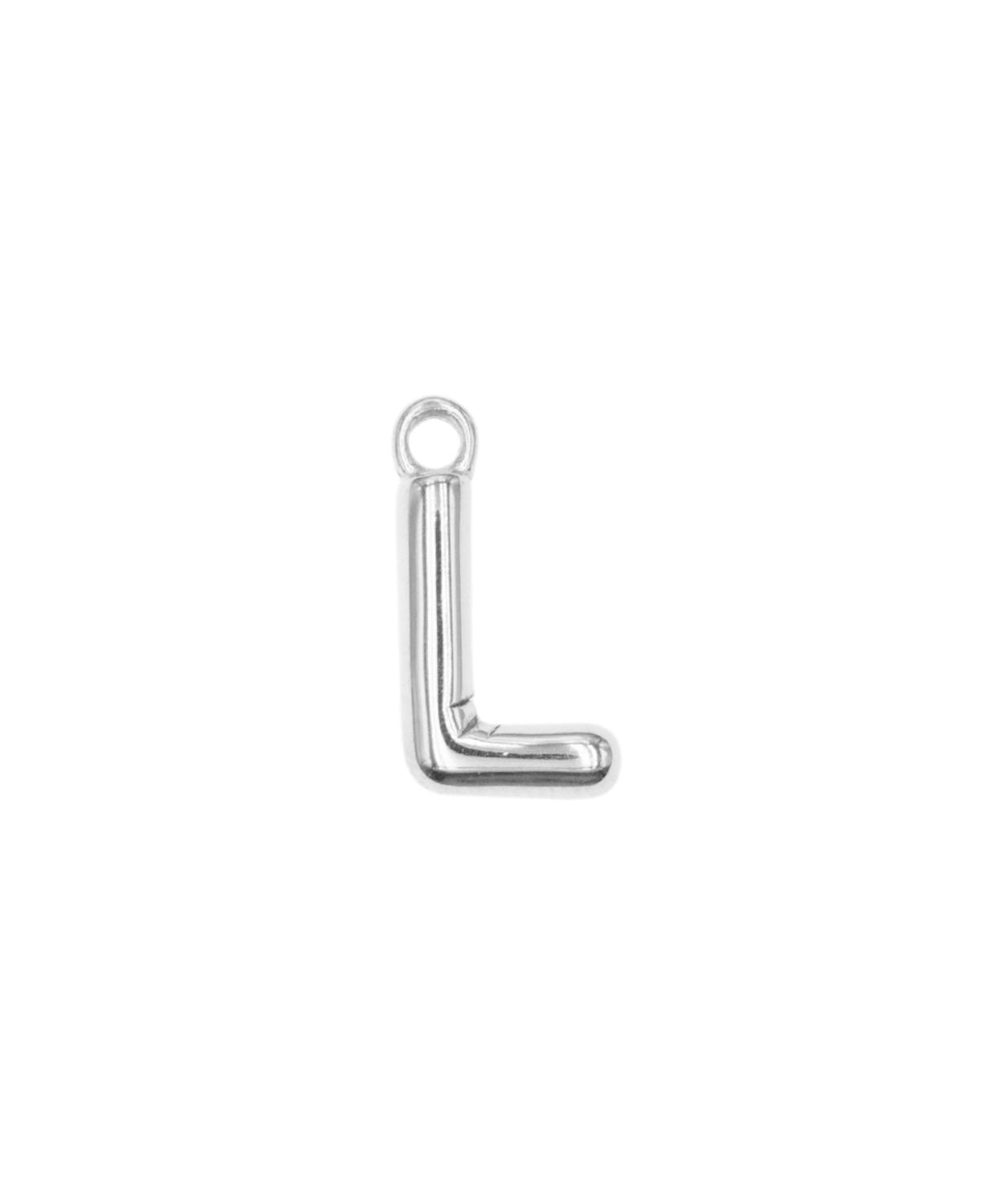 Pendentifs alphabet "ballon" A-Z 16.5x10mm - Rhodié