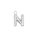 Pendentifs alphabet "ballon" A-Z 16.5x10mm - Rhodié