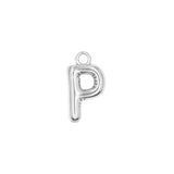 Pendentifs alphabet "ballon" A-Z 16.5x10mm - Rhodié