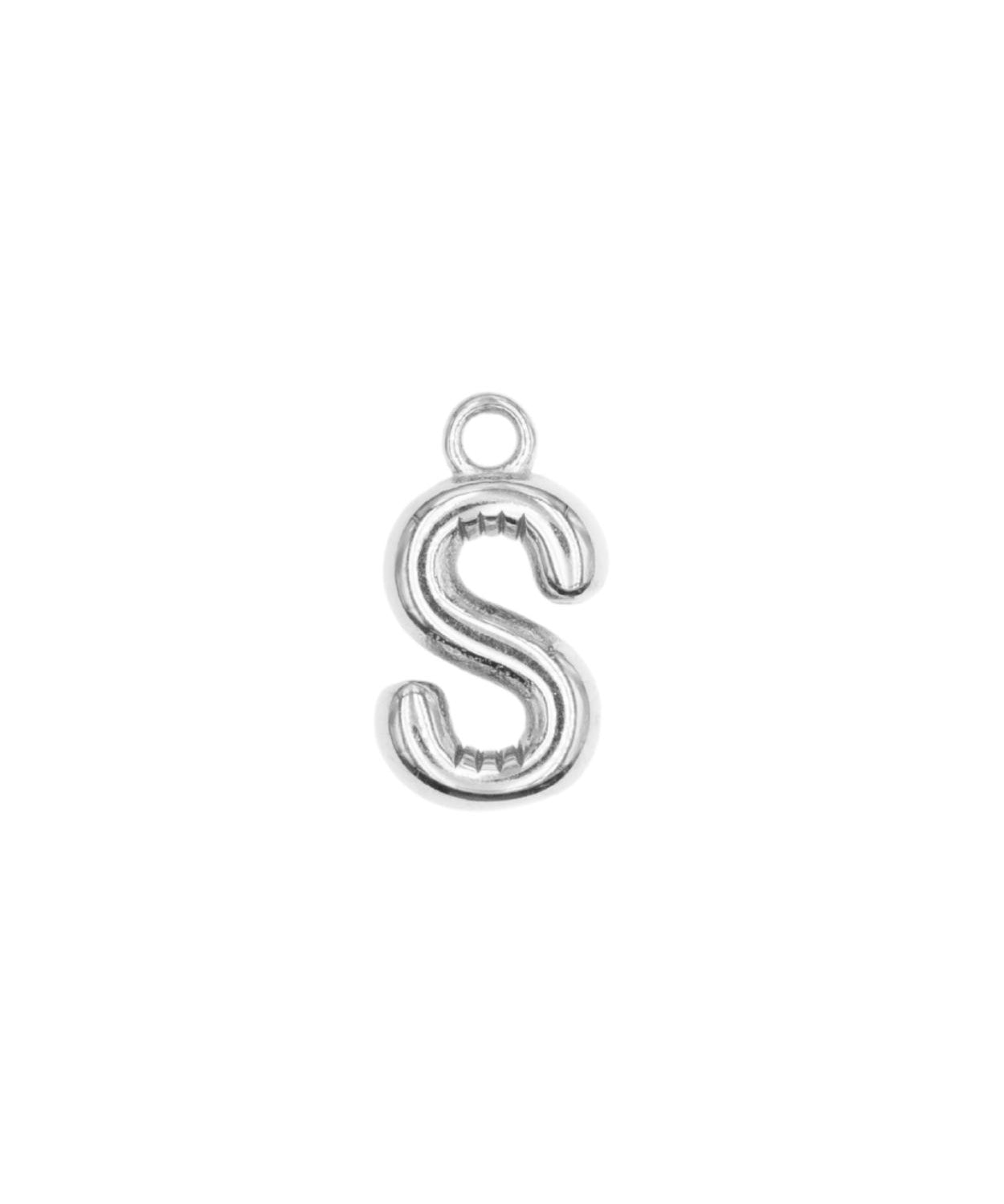 Pendentifs alphabet "ballon" A-Z 16.5x10mm - Rhodié