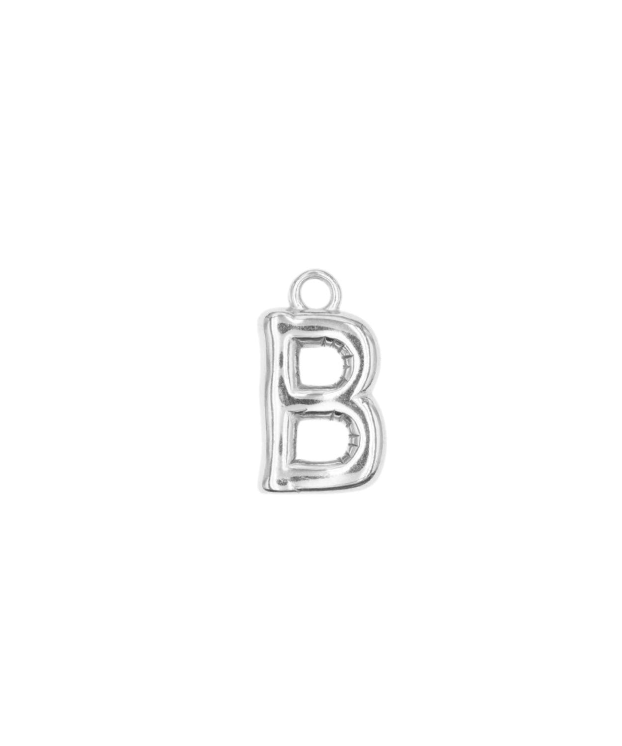 Pendentifs alphabet "ballon" A-Z 16.5x10mm - Rhodié