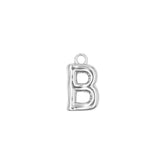 Pendentifs alphabet "ballon" A-Z 16.5x10mm - Rhodié