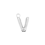 Pendentifs alphabet "ballon" A-Z 16.5x10mm - Rhodié