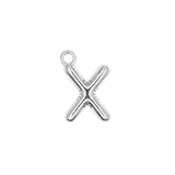 Pendentifs alphabet "ballon" A-Z 16.5x10mm - Rhodié