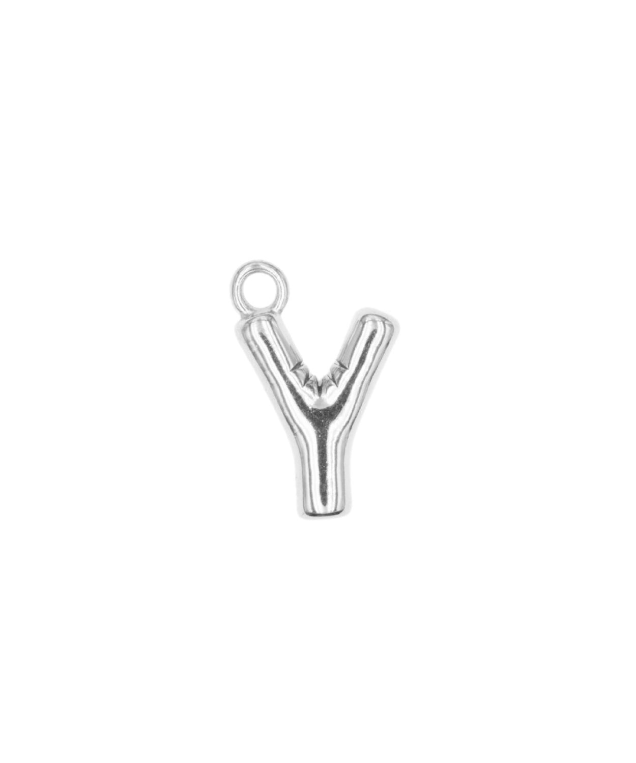 Pendentifs alphabet "ballon" A-Z 16.5x10mm - Rhodié