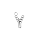 Pendentifs alphabet "ballon" A-Z 16.5x10mm - Rhodié