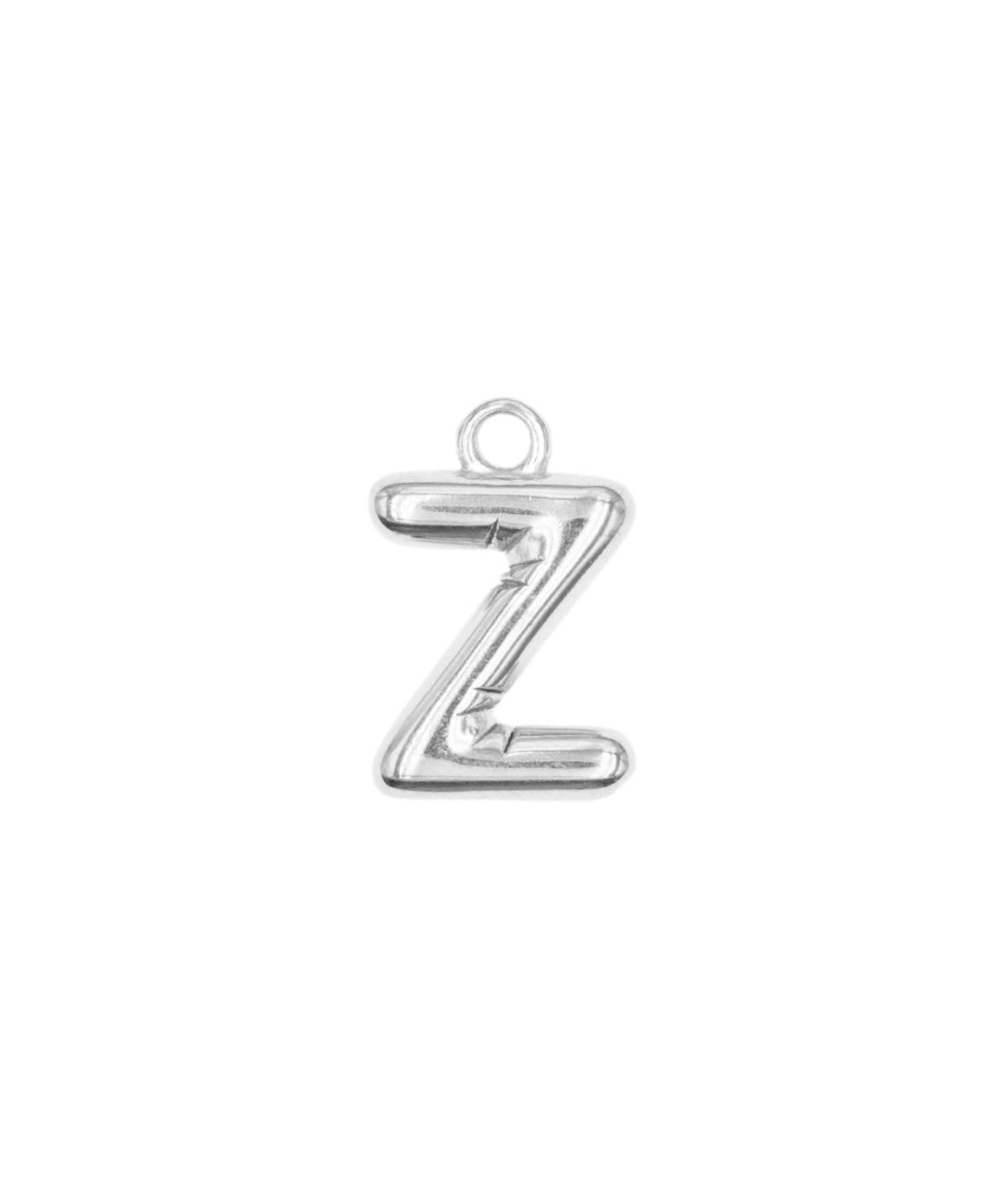 Pendentifs alphabet "ballon" A-Z 16.5x10mm - Rhodié