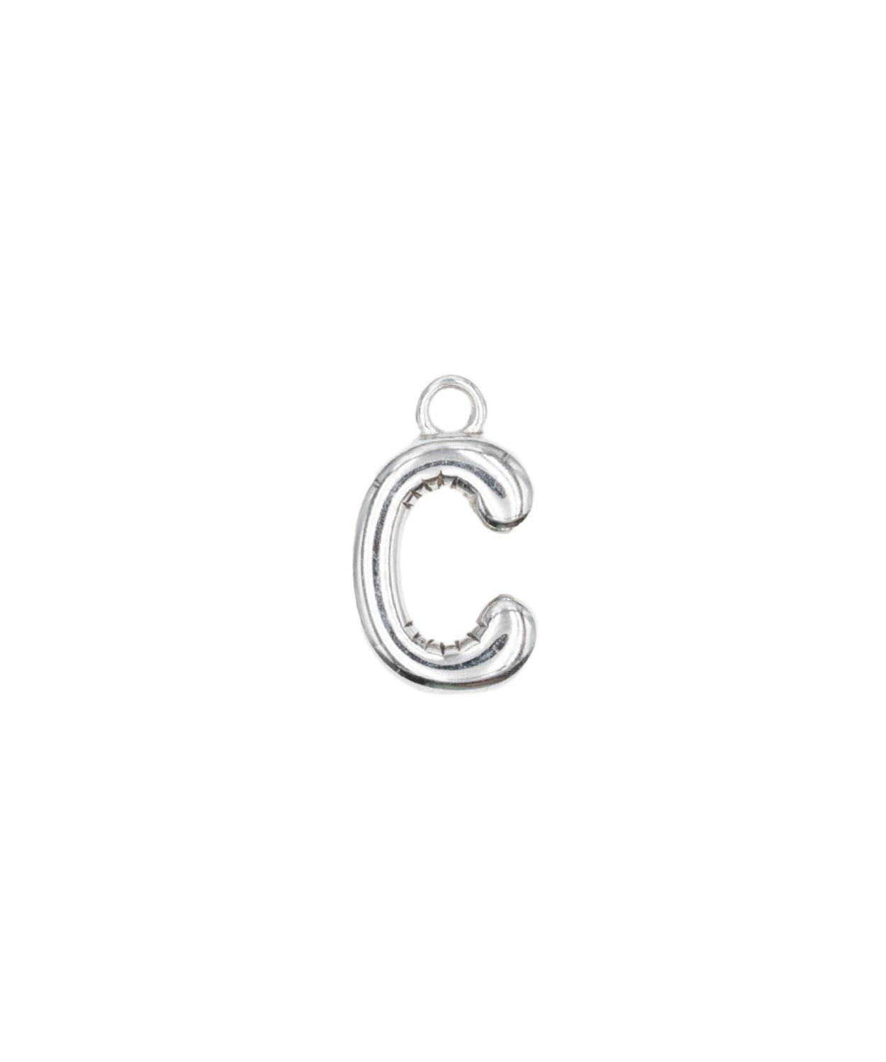 Pendentifs alphabet "ballon" A-Z 16.5x10mm - Rhodié