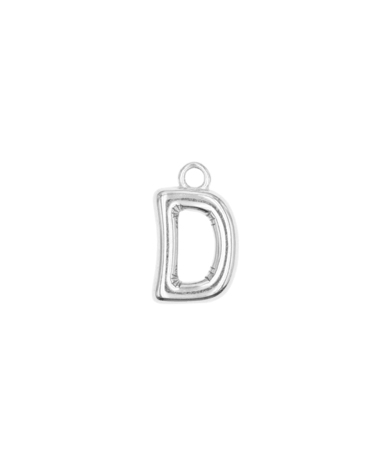 Pendentifs alphabet "ballon" A-Z 16.5x10mm - Rhodié