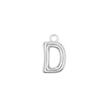 Pendentifs alphabet "ballon" A-Z 16.5x10mm - Rhodié