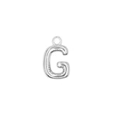 Pendentifs alphabet "ballon" A-Z 16.5x10mm - Rhodié