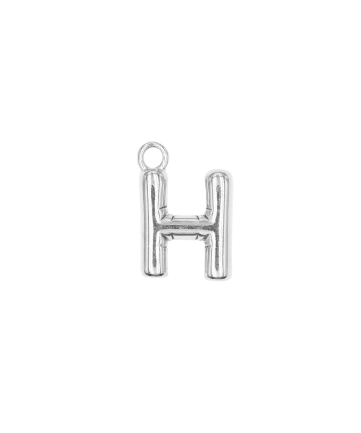 Pendentifs alphabet "ballon" A-Z 16.5x10mm - Rhodié
