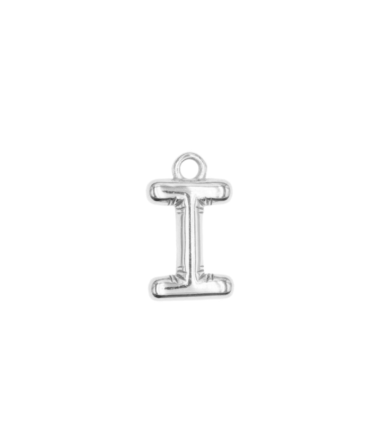 Pendentifs alphabet "ballon" A-Z 16.5x10mm - Rhodié