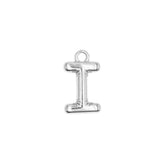 Pendentifs alphabet "ballon" A-Z 16.5x10mm - Rhodié