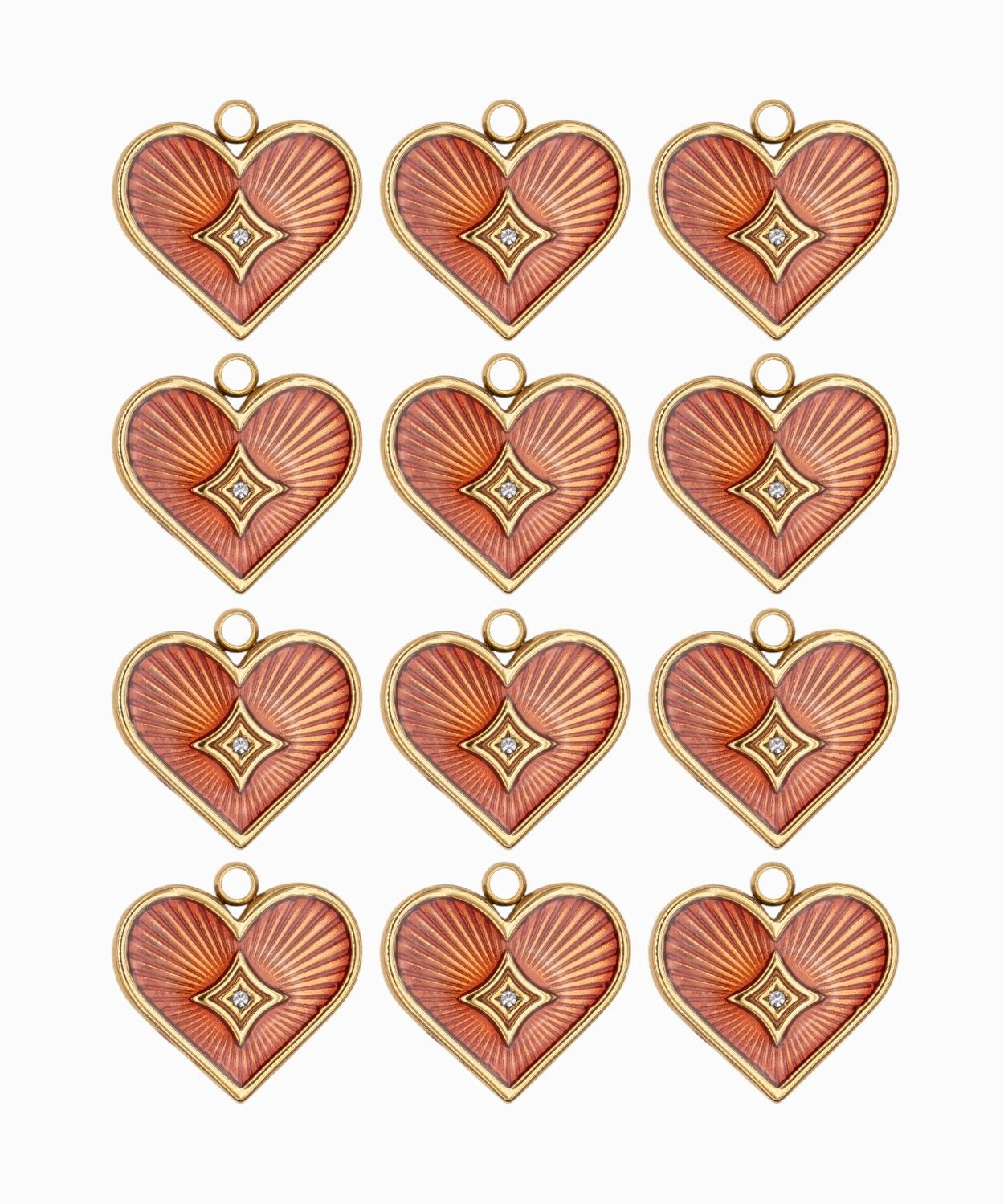Pendentifs coeur 16x15mm
