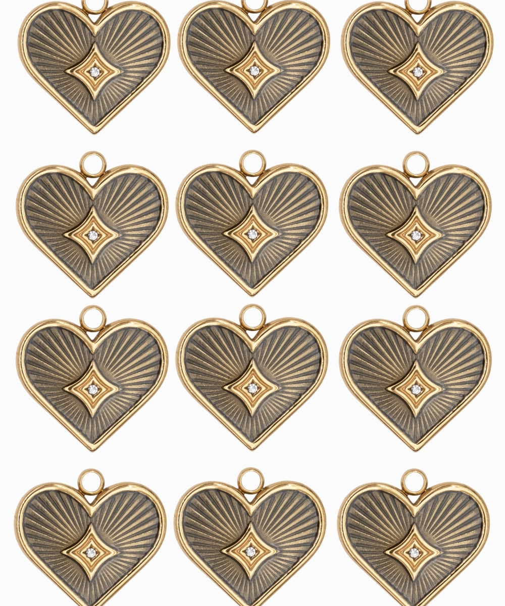 Pendentifs coeur 16x15mm