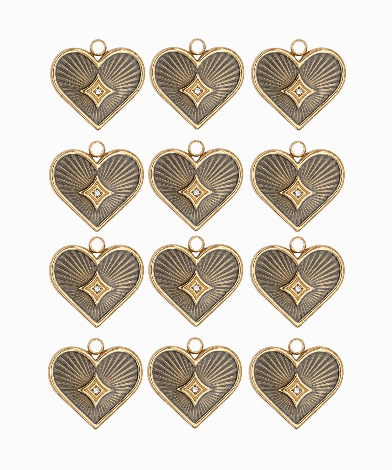 Pendentifs coeur 16x15mm