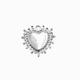 Pendentif coeur et nacre 16x16mm