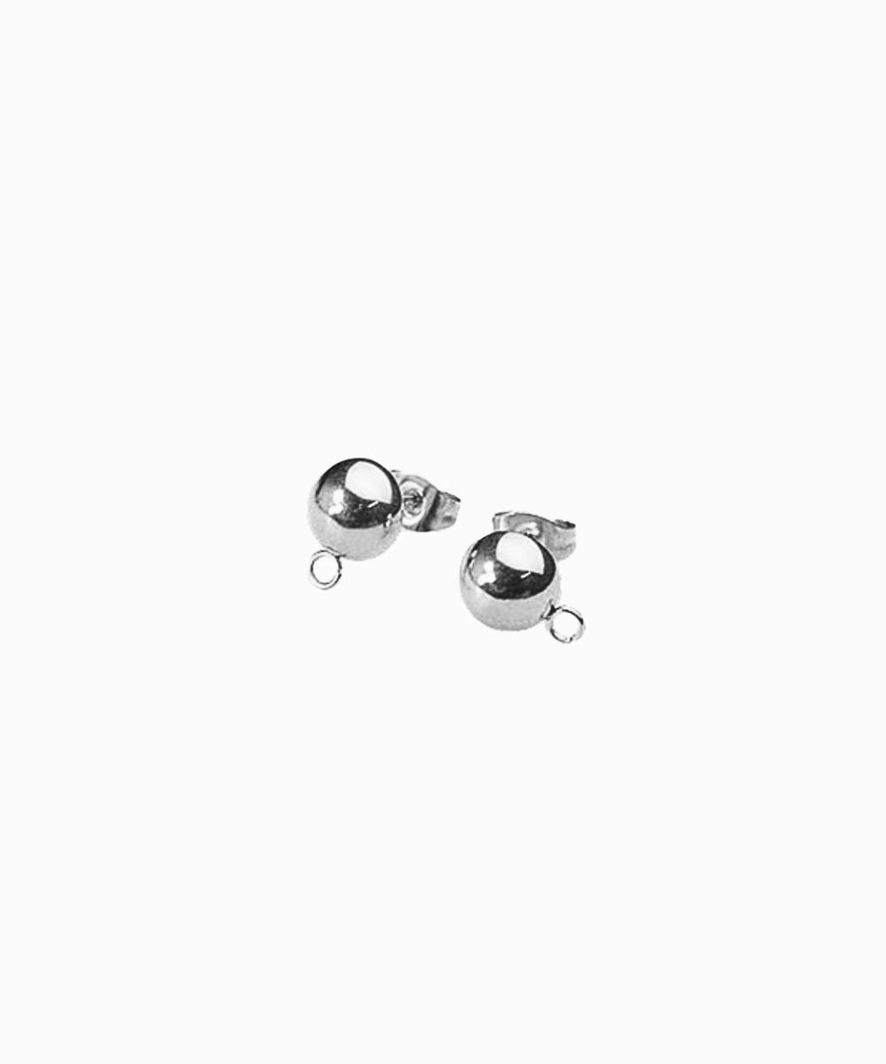 Clous d'oreilles dôme attache 8mm