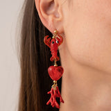 Pendentifs corail 23x9mm