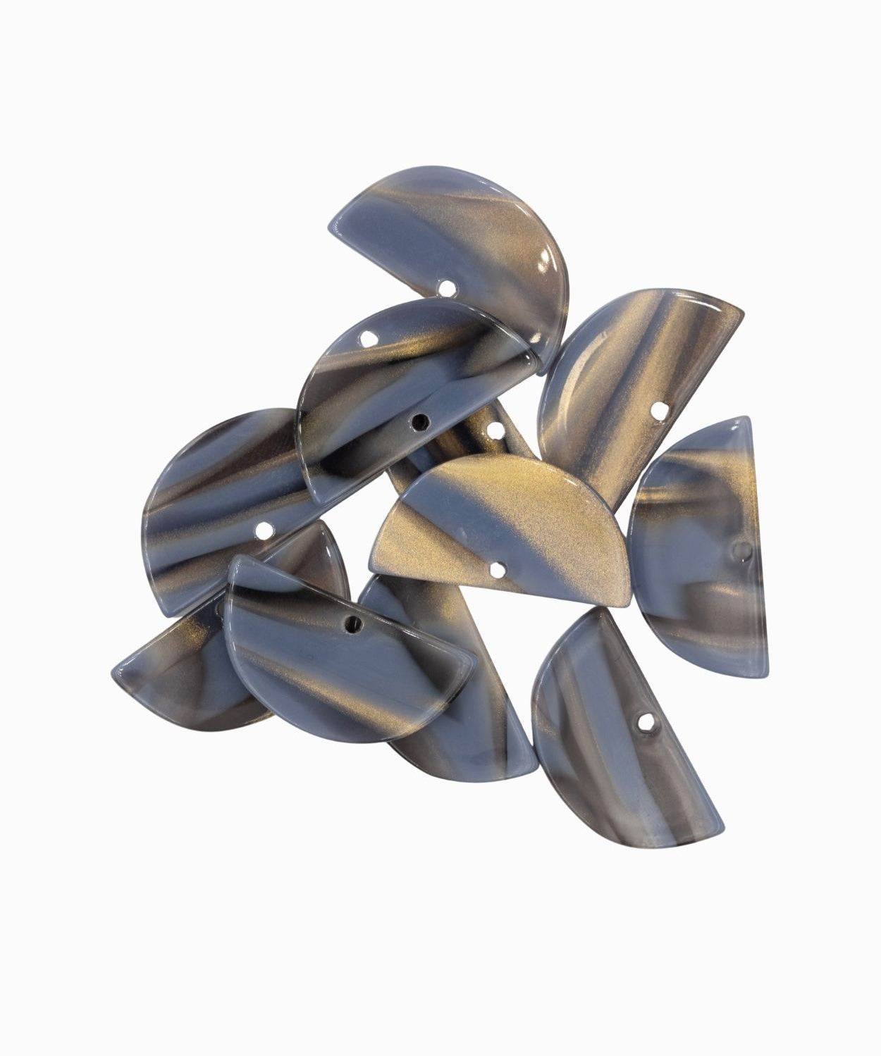 Pendentifs demi-lune 29x14mm