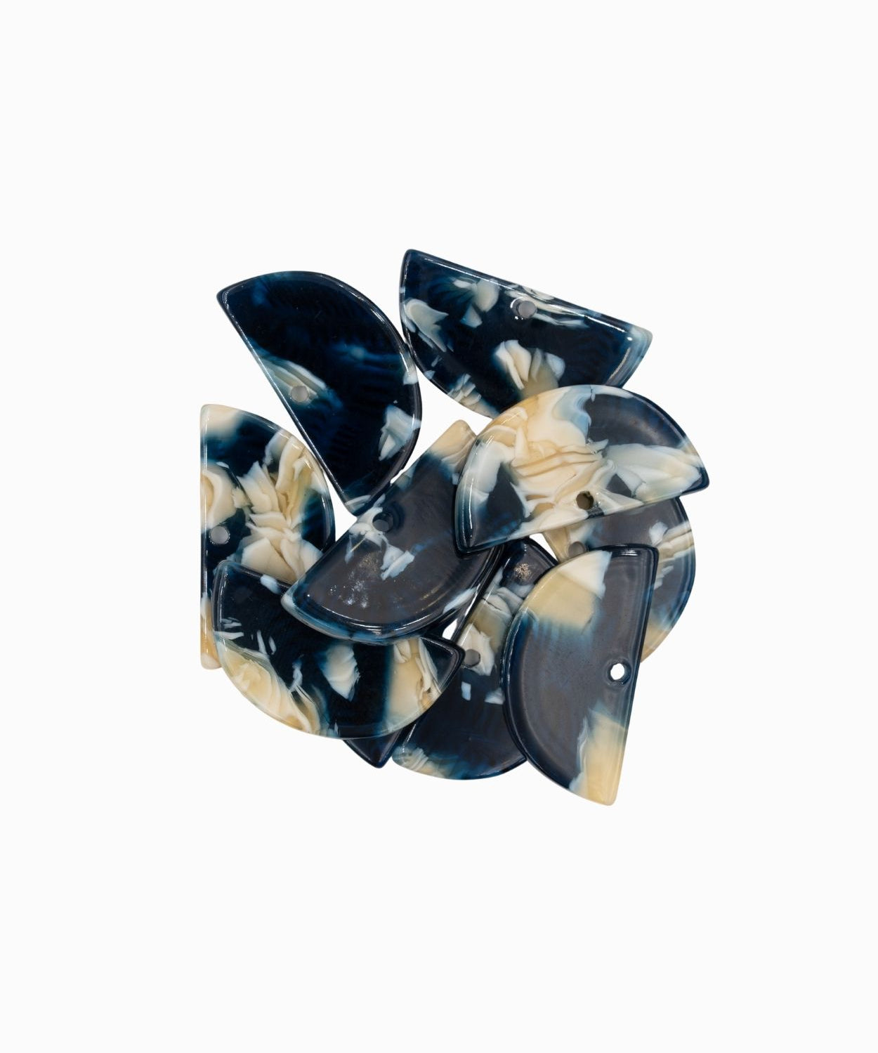 Pendentifs demi-lune 29x14mm