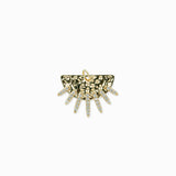 Pendentifs demi-lunes strass 21x16mm