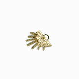 Pendentifs demi-lunes strass 21x16mm