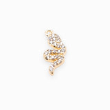 Pendentif serpent strass cristal 14x6mm