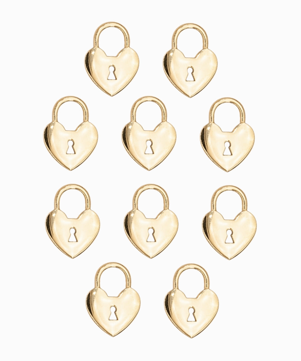 Pendentif serrure coeur 13x10 mm