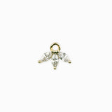 Pendentifs fleurs navettes 5x6mm