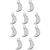 Pendentif sleeping moon strass 14x10mm