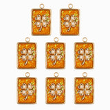 Pendentifs médaille trèfle Stardust 16x12mm