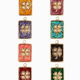 Pendentifs médaille trèfle Stardust 16x12mm - Lot mélangé