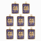 Pendentifs médaille trèfle Stardust 16x12mm