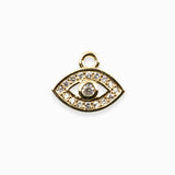 Pendentifs œil strass 11x7mm