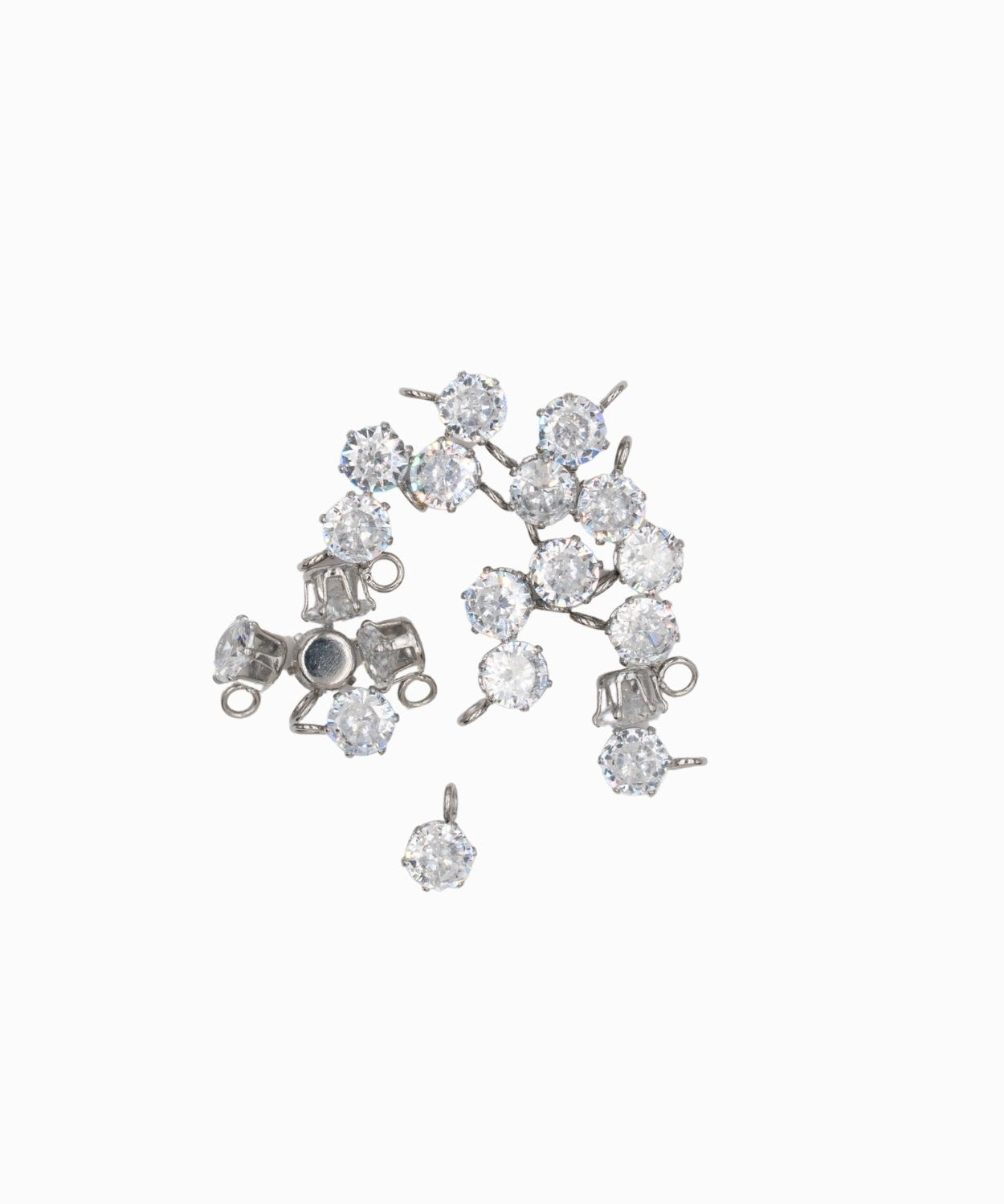 Pendentif strass rond 3mm