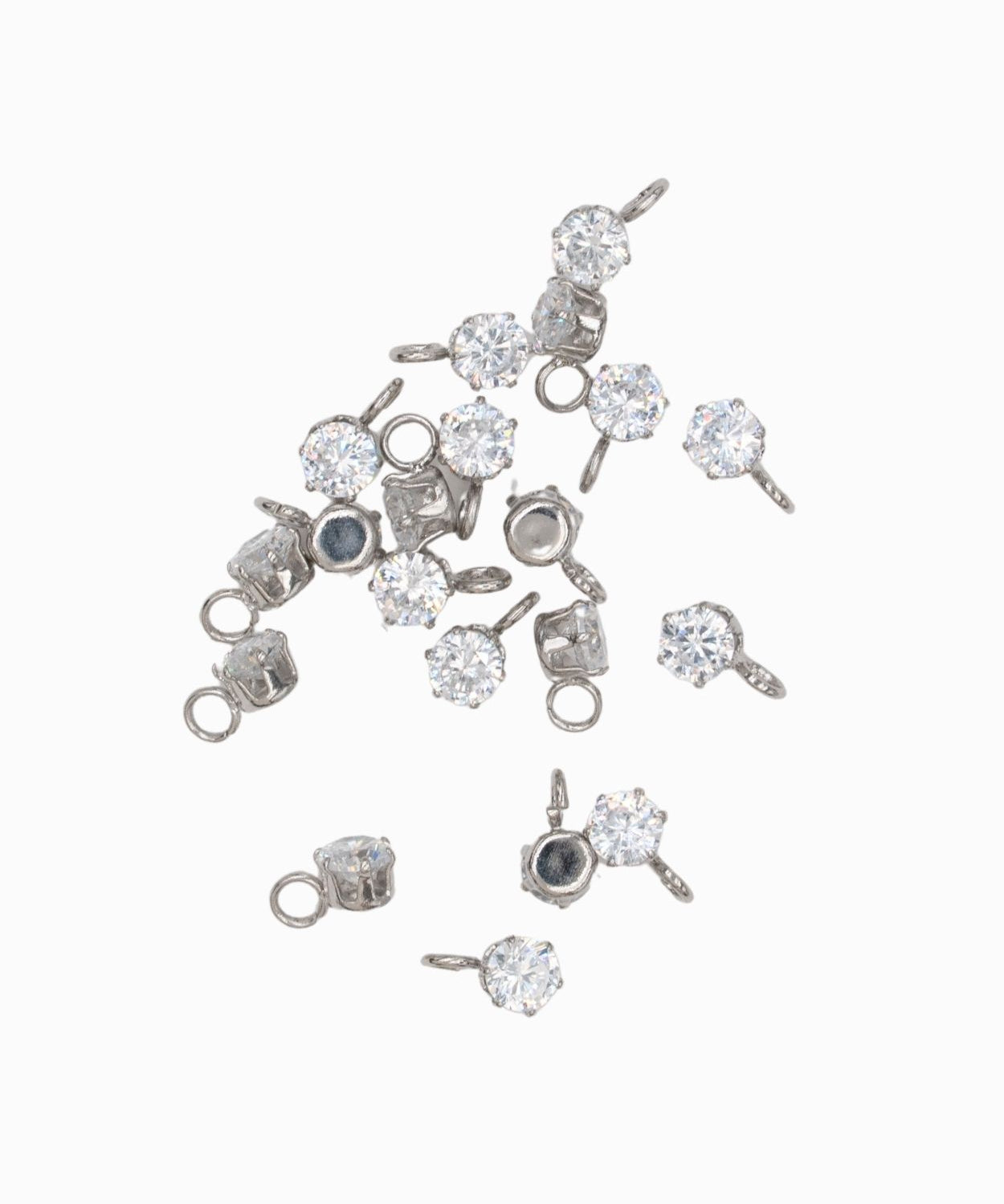 Pendentif strass rond 4mm